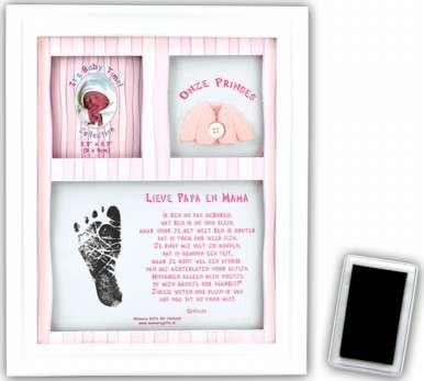 babyafdruk roze thuisprijs 15,=
